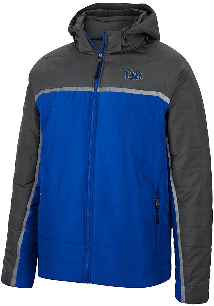 Mens Pitt Panthers Colosseum Club Champion Puffer Heavyweight Jacket - Blue