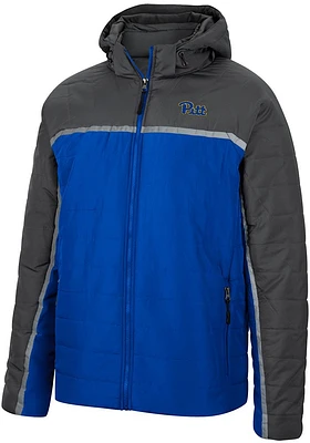 Mens Pitt Panthers Colosseum Club Champion Puffer Heavyweight Jacket - Blue