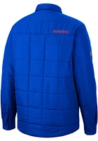 Colosseum Kansas Jayhawks Mens Blue Detonate Quilted Medium Weight Jacket