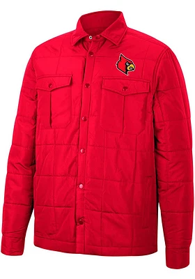 Colosseum Louisville Cardinals Mens Red Detonate Quilted Medium Weight Jacket