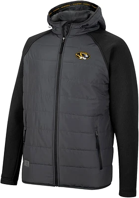 Mens Missouri Tigers Colosseum Good On You Hooded Heavyweight Jacket - Charcoal