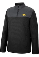 Colosseum Iowa Hawkeyes Mens Black Good On You Long Sleeve Qtr Zip Pullover