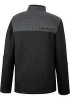 Colosseum Iowa Hawkeyes Mens Black Good On You Long Sleeve Qtr Zip Pullover