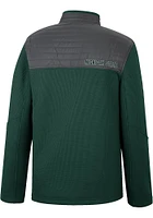 Colosseum Michigan State Spartans Mens Green Good On You Long Sleeve Qtr Zip Pullover