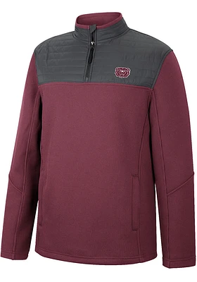 Colosseum Missouri State Bears Mens Maroon Good On You Long Sleeve Qtr Zip Pullover