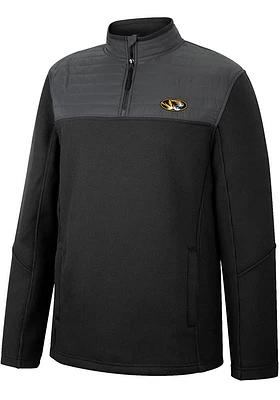 Colosseum Missouri Tigers Mens Black Good On You Long Sleeve Qtr Zip Pullover