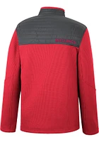 Colosseum SMU Mustangs Mens Red Good On You Long Sleeve Qtr Zip Pullover