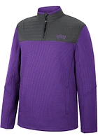 Colosseum TCU Horned Frogs Mens Purple Good On You Long Sleeve Qtr Zip Pullover