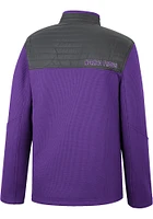 Colosseum TCU Horned Frogs Mens Purple Good On You Long Sleeve Qtr Zip Pullover