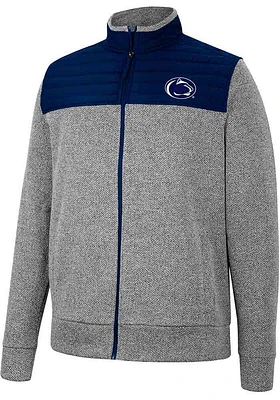 Colosseum Penn State Nittany Lions Mens Charcoal Putter Herringbone Medium Weight Jacket