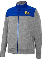 Colosseum Pitt Panthers Mens Charcoal Putter Herringbone Medium Weight Jacket