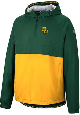 Colosseum Baylor Bears Mens Green Man To Beat Anorak Light Weight Jacket