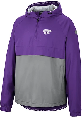 Colosseum K-State Wildcats Mens Purple Man To Beat Anorak Light Weight Jacket
