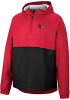 Colosseum Louisville Cardinals Mens Red Man To Beat Anorak Light Weight Jacket