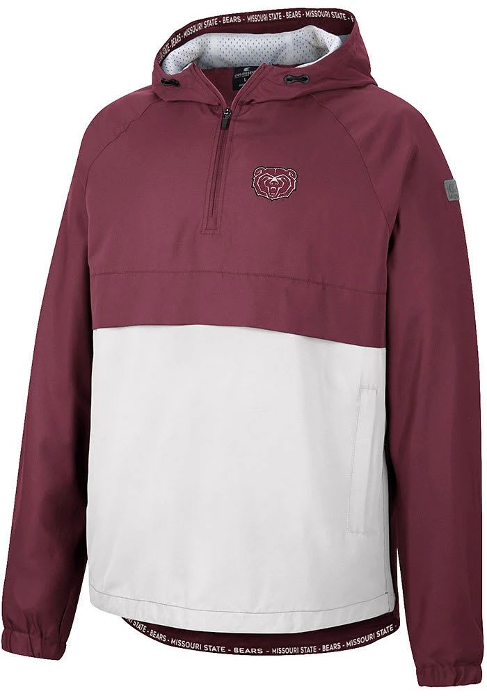 Colosseum Missouri State Bears Mens Maroon Man To Beat Anorak Light Weight Jacket
