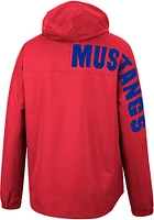 Colosseum SMU Mustangs Mens Red Man To Beat Anorak Light Weight Jacket