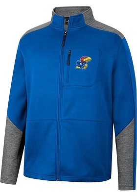 Colosseum Kansas Jayhawks Mens Blue Id Keep Playing Medium Weight Jacket