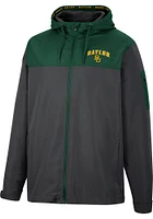 Colosseum Baylor Bears Mens Charcoal Staff Hooded Windbreaker Light Weight Jacket