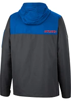 Colosseum Kansas Jayhawks Mens Charcoal Staff Hooded Windbreaker Light Weight Jacket