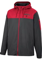 Colosseum Louisville Cardinals Mens Charcoal Staff Hooded Windbreaker Light Weight Jacket