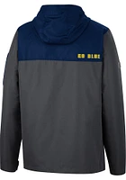Colosseum Michigan Wolverines Mens Charcoal Staff Hooded Windbreaker Light Weight Jacket