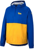 Colosseum Pitt Panthers Mens Blue Man To Beat Anorak Light Weight Jacket