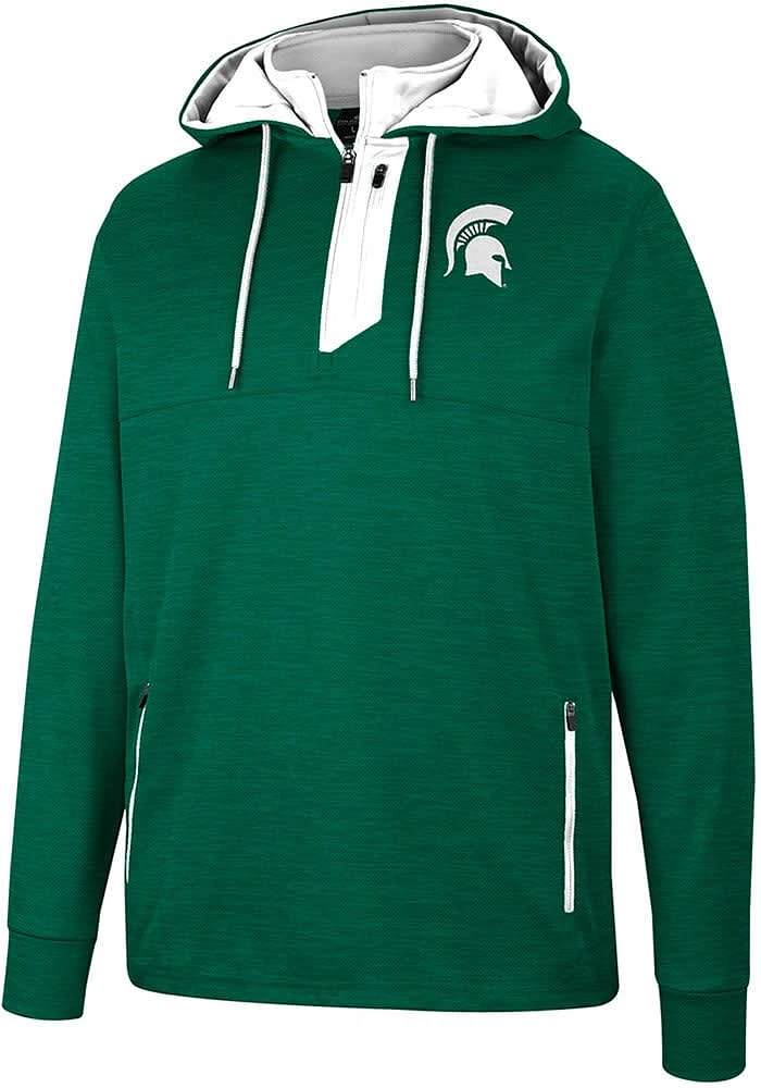 Colosseum Michigan State Spartans Mens Green Bushwood Fleece Hood
