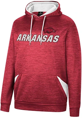Colosseum Arkansas Razorbacks Mens Crimson Bushwood Pullover Hood