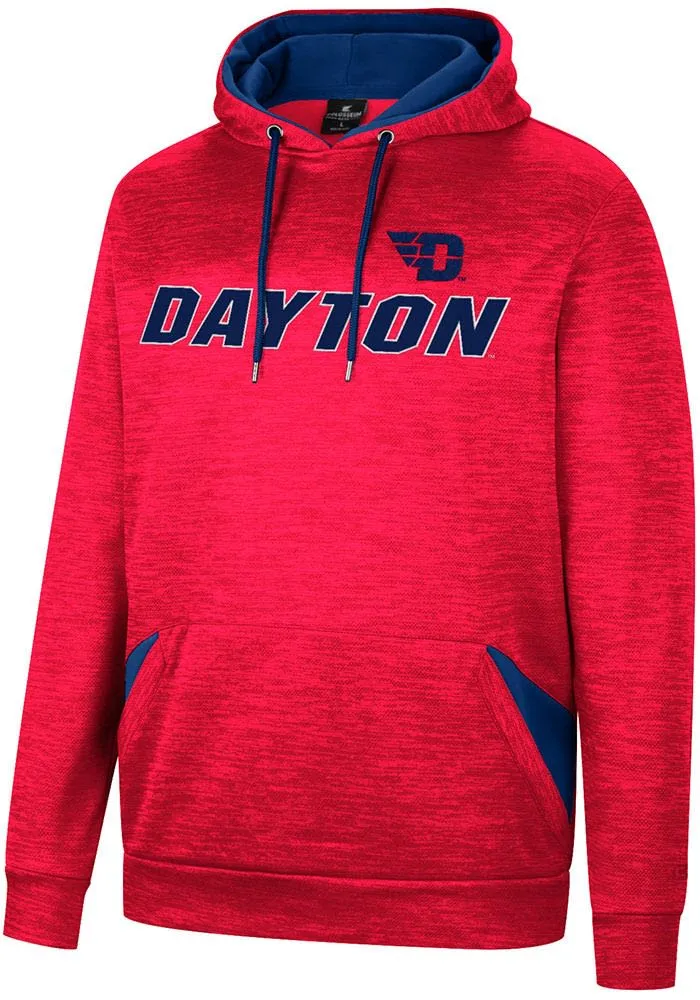 Colosseum Dayton Flyers Mens Red Bushwood Pullover Hood