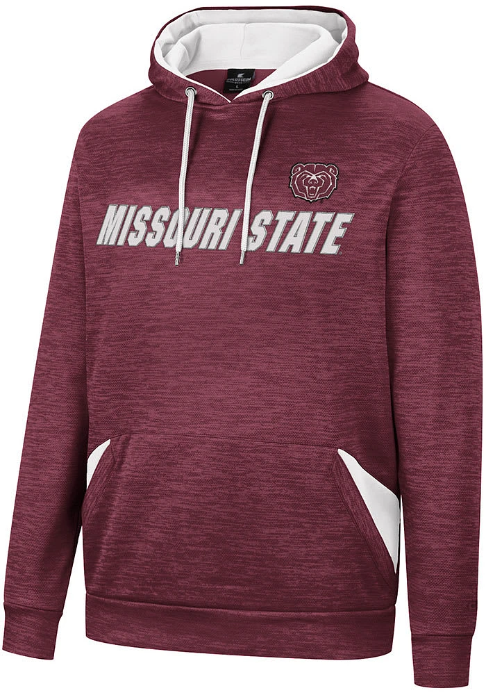 Colosseum Missouri State Bears Mens Maroon Bushwood Pullover Hood
