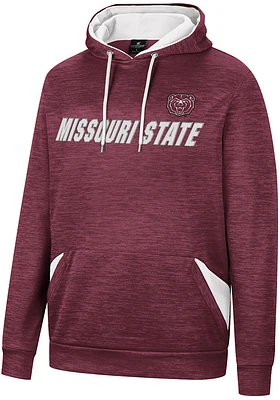 Colosseum Missouri State Bears Mens Maroon Bushwood Pullover Hood