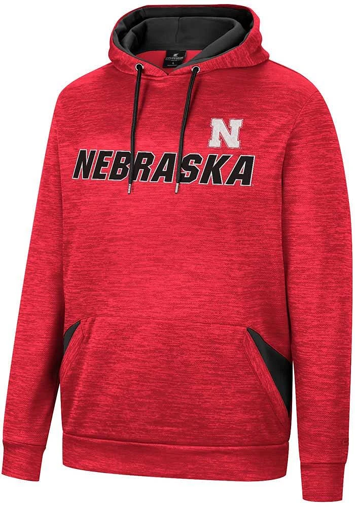 Colosseum Nebraska Cornhuskers Mens Red Bushwood Pullover Hood