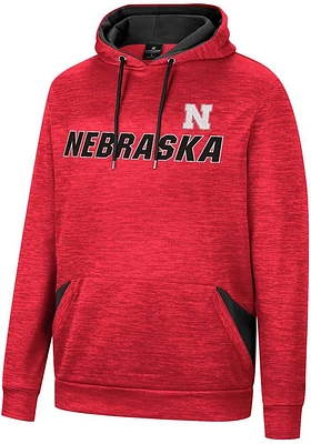 Colosseum Nebraska Cornhuskers Mens Red Bushwood Pullover Hood
