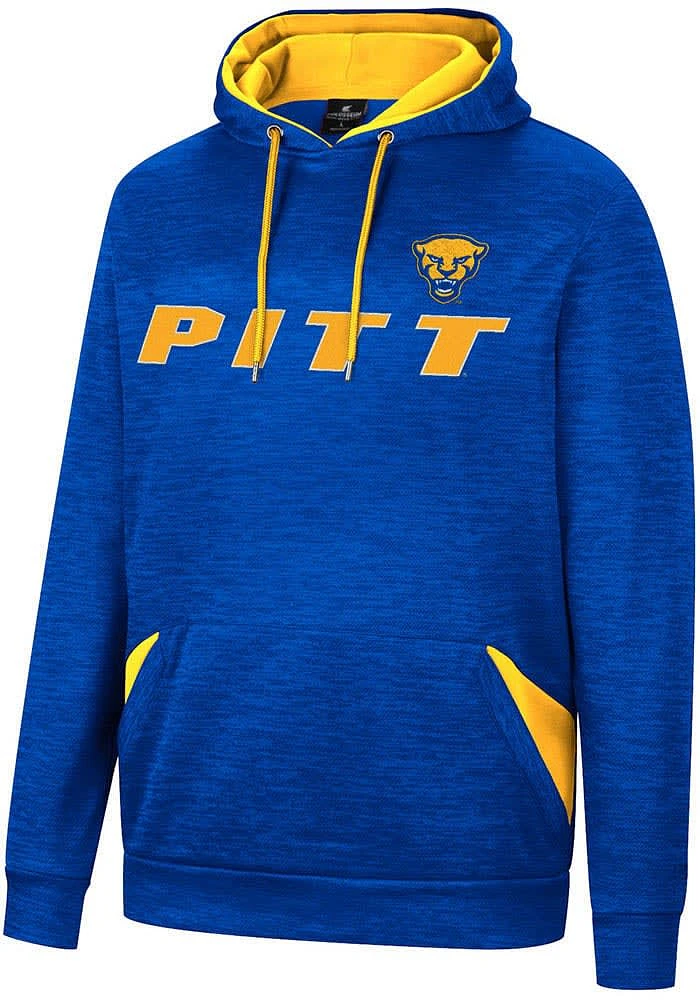 Colosseum Pitt Panthers Mens Blue Bushwood Pullover Hood