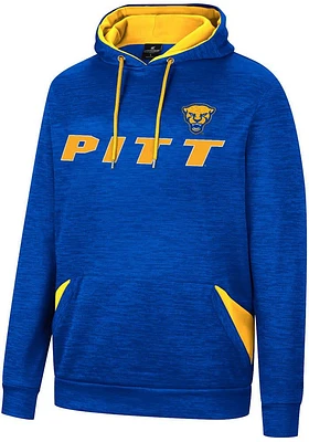 Colosseum Pitt Panthers Mens Blue Bushwood Pullover Hood