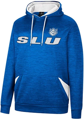 Colosseum Saint Louis Billikens Mens Blue Bushwood Pullover Hood