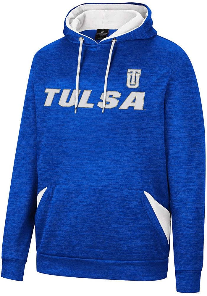 Colosseum Tulsa Golden Hurricane Mens Blue Bushwood Pullover Hood