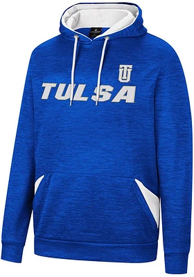 Colosseum Tulsa Golden Hurricane Mens Blue Bushwood Pullover Hood