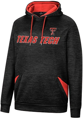 Colosseum Texas Tech Red Raiders Mens Black Bushwood Pullover Hood
