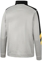 Colosseum Iowa Hawkeyes Mens Grey Bushwood Fleece Long Sleeve Qtr Zip Pullover