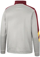 Colosseum Iowa State Cyclones Mens Grey Bushwood Fleece Long Sleeve Qtr Zip Pullover