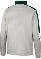 Colosseum Michigan State Spartans Mens Grey Bushwood Fleece Long Sleeve Qtr Zip Pullover