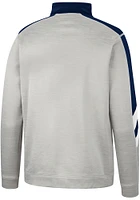 Colosseum Penn State Nittany Lions Mens Grey Bushwood Fleece Long Sleeve Qtr Zip Pullover