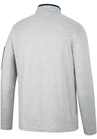 Colosseum Michigan Wolverines Mens Grey Country Club Long Sleeve Qtr Zip Pullover