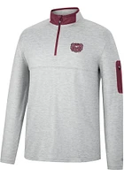 Colosseum Missouri State Bears Mens Grey Country Club Long Sleeve Qtr Zip Pullover