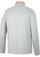 Colosseum Oklahoma State Cowboys Mens Grey Country Club Long Sleeve Qtr Zip Pullover