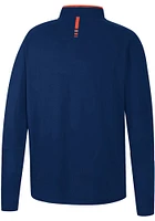 Colosseum Illinois Fighting Illini Mens Navy Blue Spaulding Long Sleeve Qtr Zip Pullover
