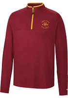 Colosseum Iowa State Cyclones Mens Cardinal Spaulding Long Sleeve Qtr Zip Pullover