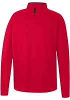 Colosseum Louisville Cardinals Mens Red Spaulding Long Sleeve Qtr Zip Pullover