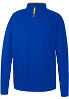 Colosseum Pitt Panthers Mens Blue Spaulding Long Sleeve Qtr Zip Pullover